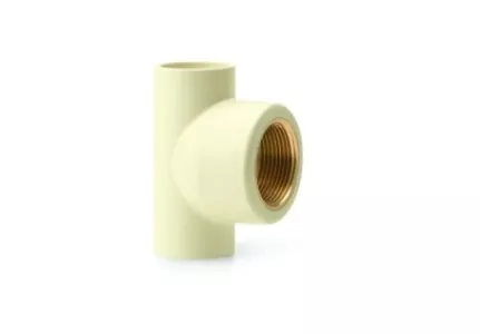 Cpvc Flowguard FEMALE THREADED Tee (25 X 15 mm) 1 X 1/2 inch