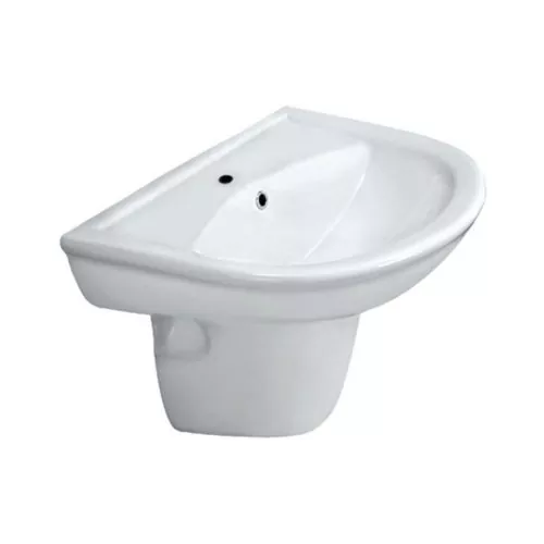 JAQUAR WALL HUNG BASIN WITH HALF PEDESTAL(OPS-WHT-15801) (OPS-WHT-15801)