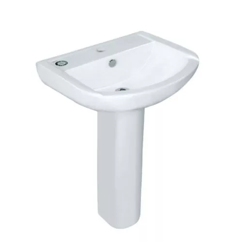 JAQUAR ARIA WALL HUNG BASIN WITH FULL PEDESTAL(ARS-WHT-39801) (ARS-WHT-39801)