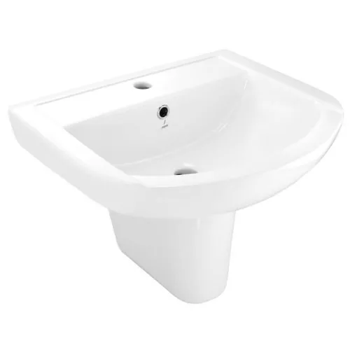 JAQUAR WALL HUNG BASIN WITH FULL PEDESTAL(ARS-WHT-39301) (ARS-WHT-39301)
