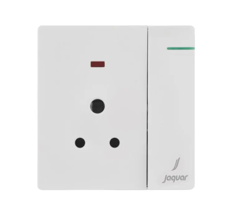 Jaquar Three Pin Socket With Indicator And Big Switch