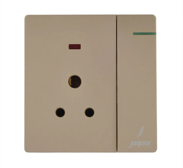 Jaquar  6A Three Pin Socket With Indicator And Big Switch