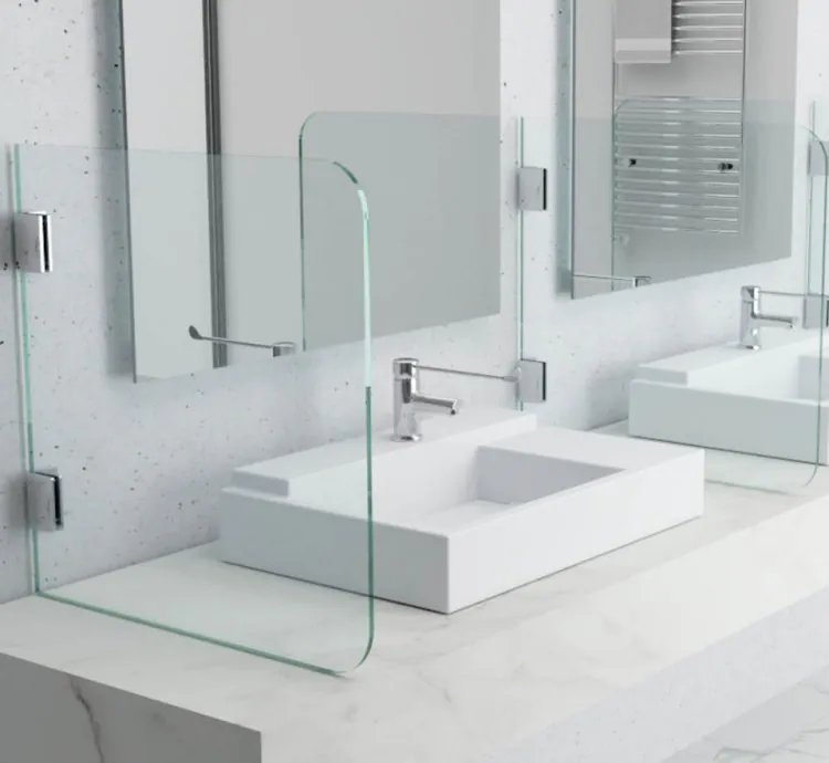 Urinal Partitions: Elegant Utility Solutions 1810BT - Clear