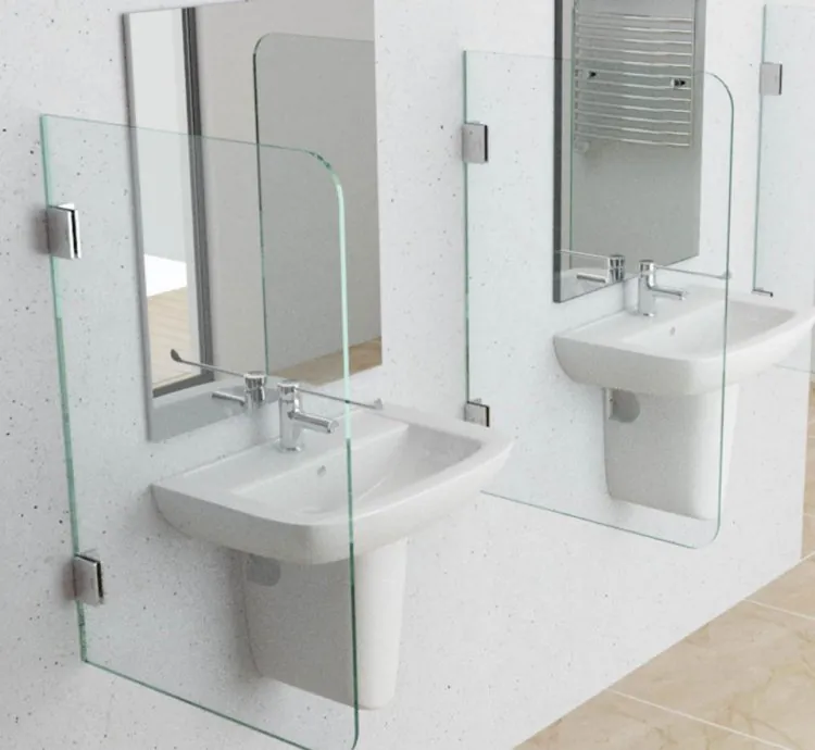 Urinal Partitions: Elegant Utility Solutions 1810BW - Clear