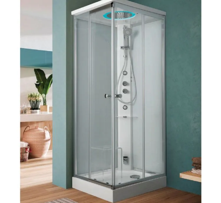 Jaquar Steam Bath Solutions Archimede Steam Cabin (Square) (GSB-WHT-TU000B1H5TX)