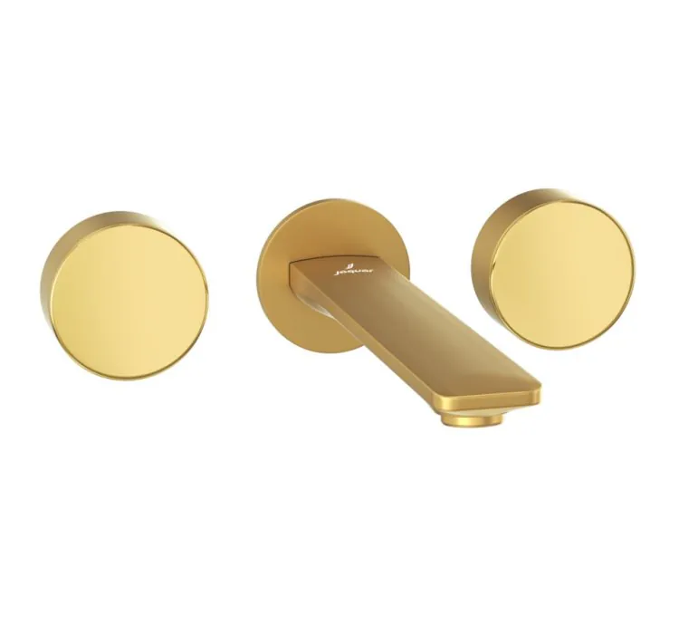 Jaquar Exposed Part Kit of Two Concealed Stop Cocks - Lever: Gold Bright PVD | Body: Gold Matt PVD
