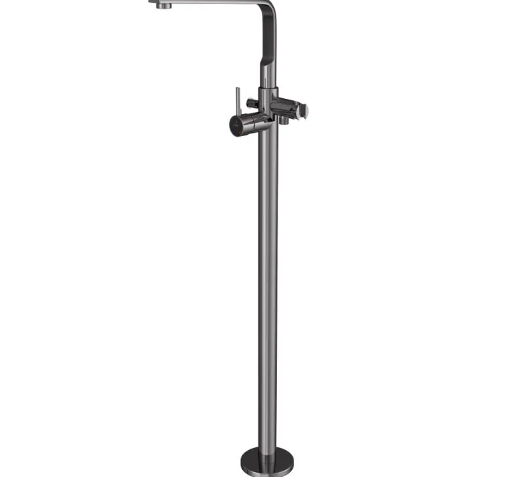 Jaquar Exposed Parts of Floor Mounted Single Lever Bath Mixer - Black Chrome