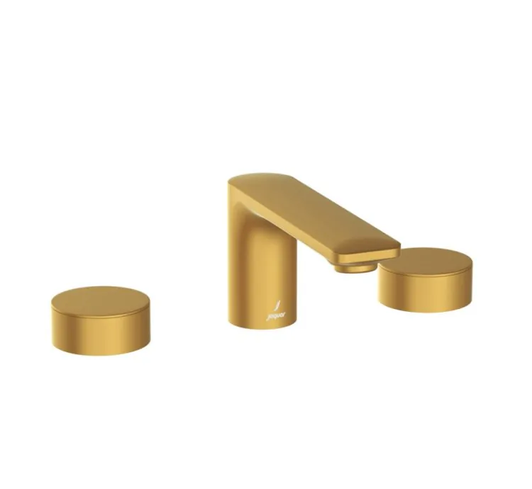 Jaquar 3-Hole Basin Mixer - Gold Matt PVD