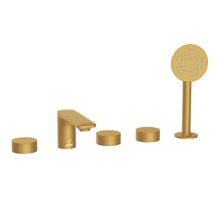 Jaquar 5-Hole Bath Tub Mixer - Gold Matt PVD