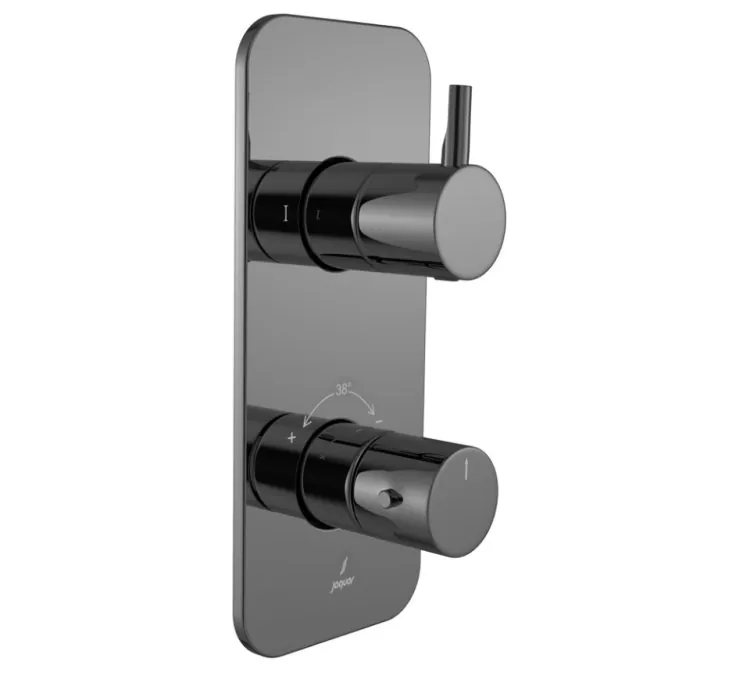 Jaquar Aquamax Thermostatic Shower Mixer - Black Chrome