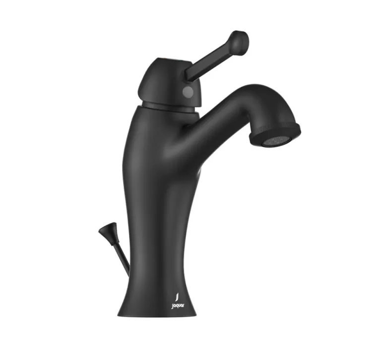 Jaquar Single Lever Basin Mixer with Popup Waste - Black Matt