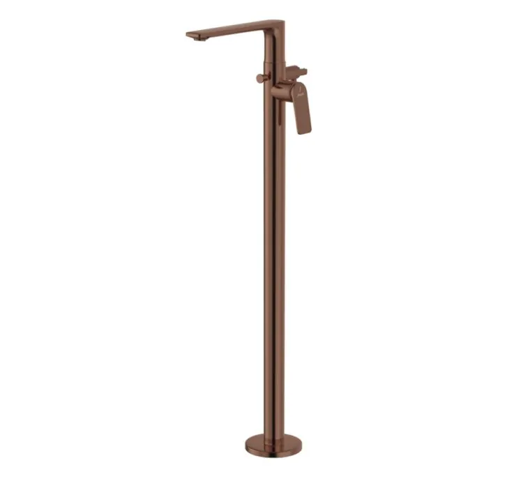 Jaquar Exposed Parts of Floor Mounted Single Lever Bath Mixer - Blush Gold PVD