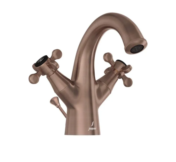 Jaquar Central Hole Basin Mixer with Popup Waste System - Antique Copper