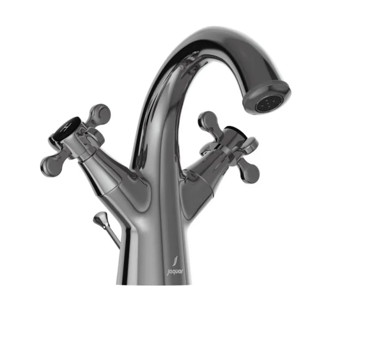 Jaquar Central Hole Basin Mixer with Popup Waste System - Black chrome