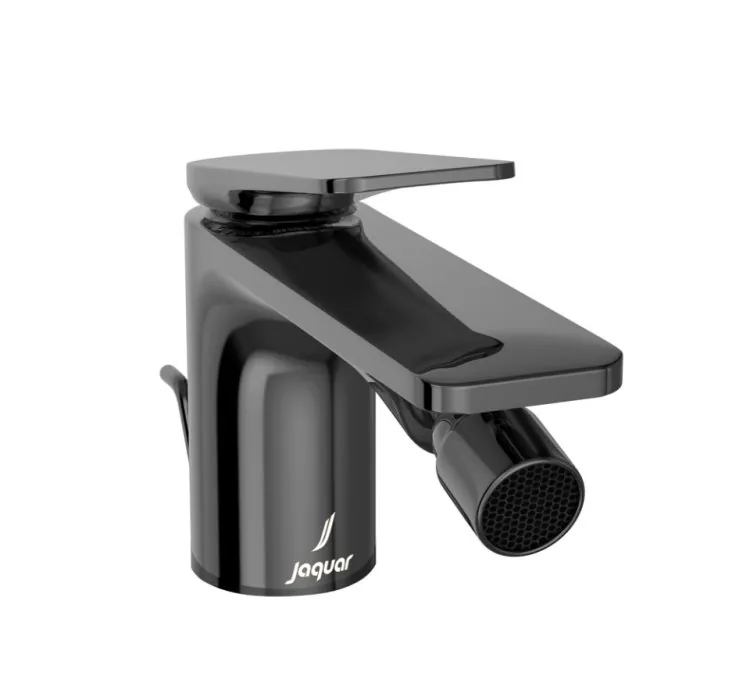 Jaquar Single Lever 1-Hole Bidet Mixer with Popup Waste System - Black Chrome