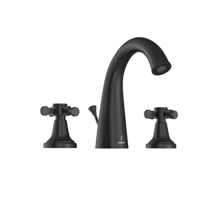 Jaquar 3-Hole Basin Mixer with Popup Waste System - Black Matt (QQP-BLM-7191PM)