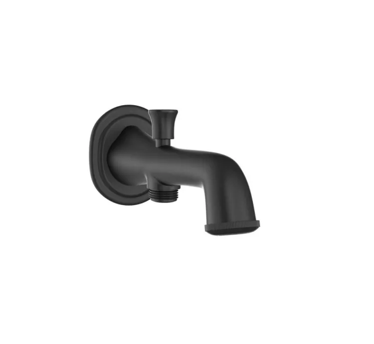 Jaquar Bath Tub Spout with Button attachment - Black Matt (SPJ-BLM-7463PM)