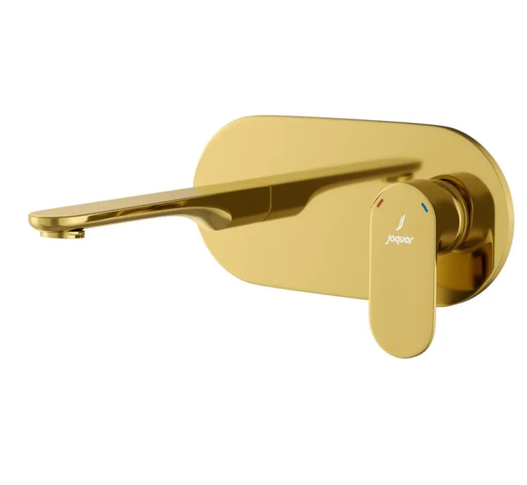 Jaquar Exposed Part Kit of Single Lever Basin Mixer Wall Mounted - Gold Bright PVD (OPP-GBP-15233NKPM)