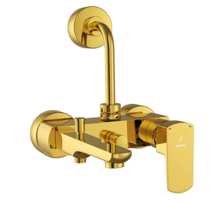 Jaquar Single Lever Wall Mixer 3-in-1 System - Gold Bright PVD (KUP-GBP-35125PM)
