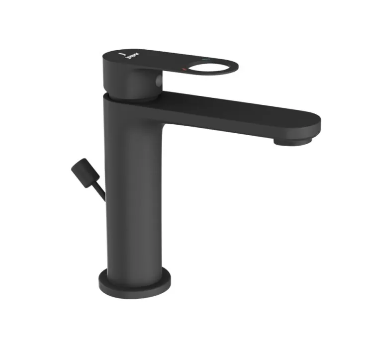 Jaquar Single Lever Basin Mixer with Popup - Black Matt (ORP-BLM-10051BPM)