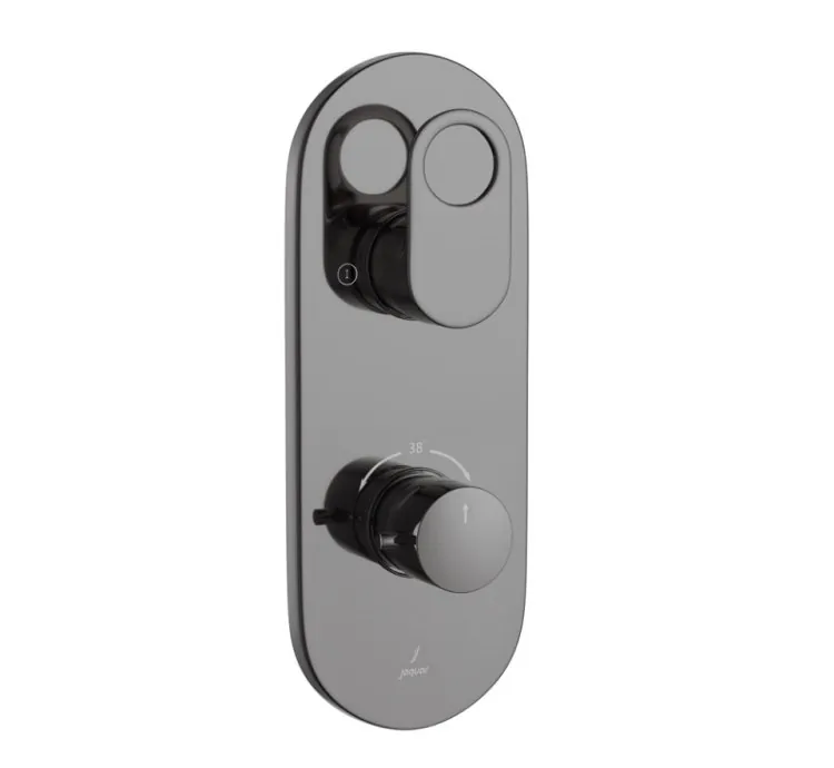 Jaquar Aquamax Thermostatic Shower Mixer - Black Chrome (ORP-BCH-10681NKPM)