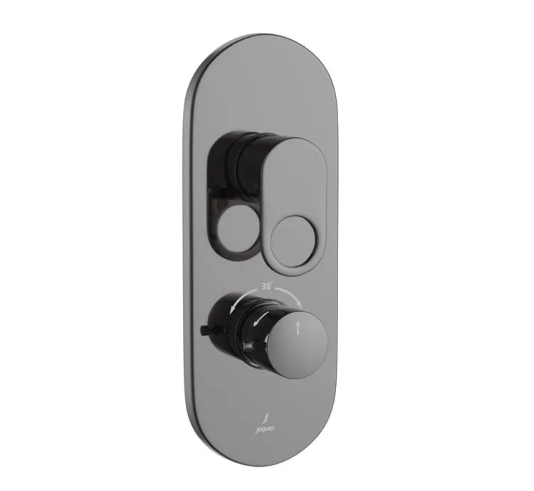 Jaquar Aquamax Thermostatic Shower Mixer - Black Chrome (ORP-BCH-10683NKPM)