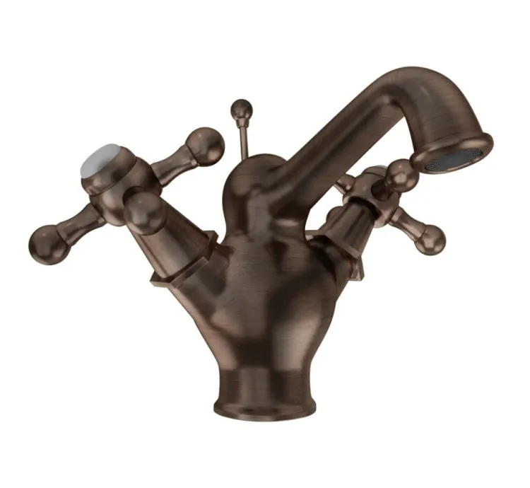 Jaquar Central Hole Basin Mixer with popup waste - Antique Copper (QQT-ACR-7169B)
