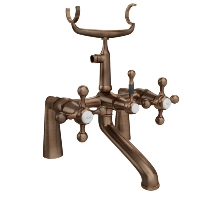 Jaquar Bath Tub Mixer (Exposed Straight Legs) - Antique Copper (QQT-ACR-7271)