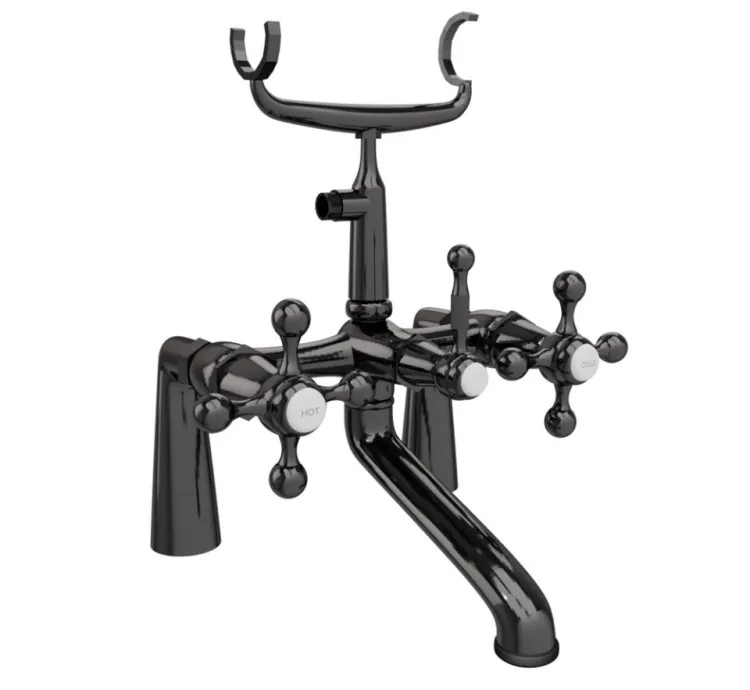 Jaquar Bath Tub Mixer (Exposed Straight Legs) - Black Chrome (QQT-BCH-7271)