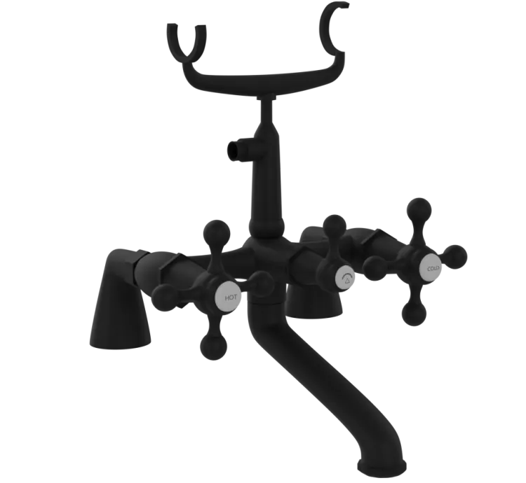 Jaquar Bath Tub Mixer (Exposed Straight Legs) - Black Matt (QQT-BLM-7271)