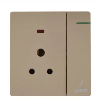 Jaquar  6A Three Pin Socket With Indicator And Big Switch