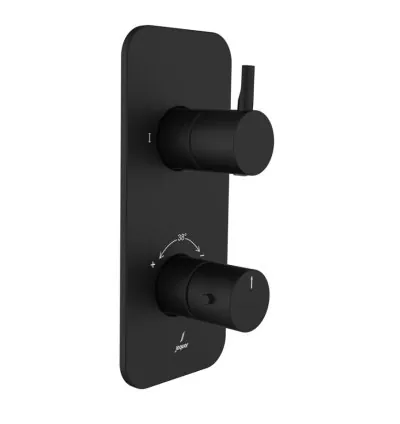 Jaquar Aquamax Thermostatic Shower Mixer - Black Matt