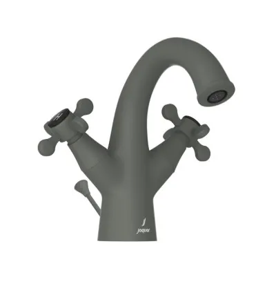 Jaquar Central Hole Basin Mixer with Popup Waste System - Graphite