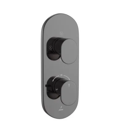 Jaquar Aquamax Thermostatic Shower Mixer - Black Chrome (OPP-BCH-15683NKPM)