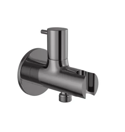 Jaquar Round Wall Outlet - Black Chrome (ALD-BCH-591R)