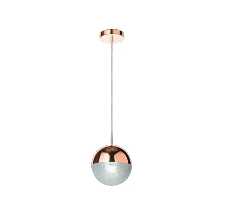 Jaquar 1 Light clear globe glass pendant - Chrome (DPN-CHR-MD140030571C) (DPN-CHR-MD140030571C)
