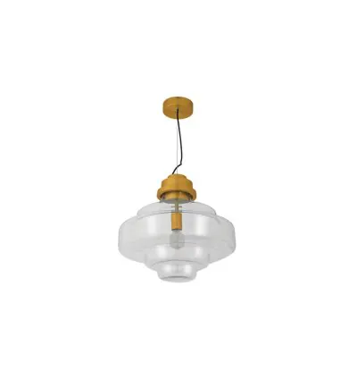 Jaquar 1 Light Clear Glass Pendant Light (DPN-GLD-SLKS2450S) (DPN-GLD-SLKS2450S)