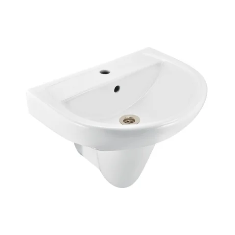 Jaquar Essco Wall Hung Basin with Half Padestal (CMS-WHT-103801)