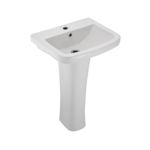 Jaquar Essco Wall Hung Basin with Full Pedestal (AIS-WHT-101801)