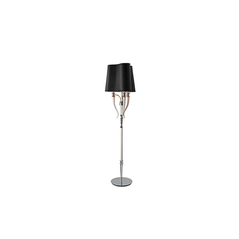 Jaquar Black Fabric shade Floor Lamp (DFL-CHR-FL1128F) (DFL-CHR-FL1128F)