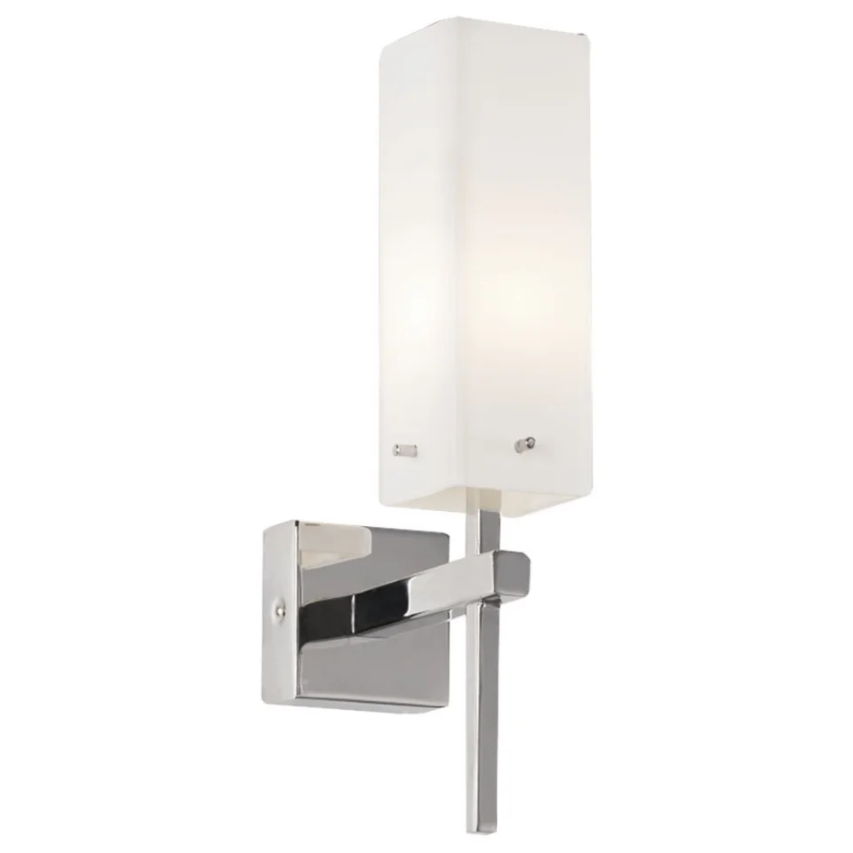 Jaquar 1 LT Opal Glass Wall Lamp (DBL-CHR-MB12021121A) (DBL-CHR-MB12021121A)