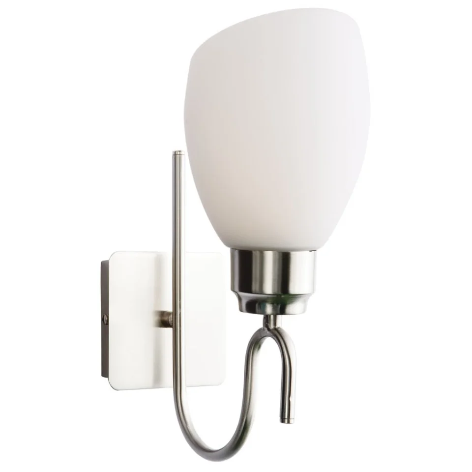 Jaquar 1 LT Opal Globe Wall Lamp (DWL-NKL-WLBPGG001E27) (DWL-NKL-WLBPGG001E27)