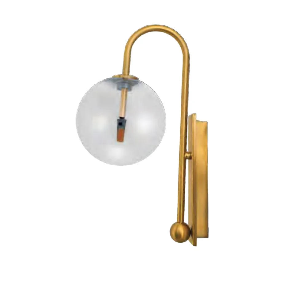 Jaquar 1 Light clear glass wall lamp (JIG-BRS-WL1260W)