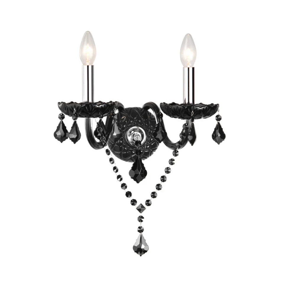 Jaquar 2 LT Black Wall Lamp (DWL-BLK-WL00002PRE14) (DWL-BLK-WL00002PRE14)