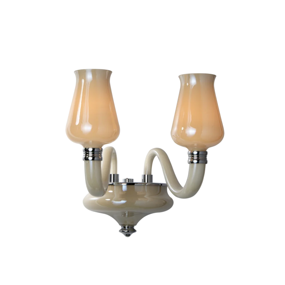 Jaquar 2 LT Champagne Wall Lamp (DWL-CHR-MB150330022A) (DWL-CHR-MB150330022A)