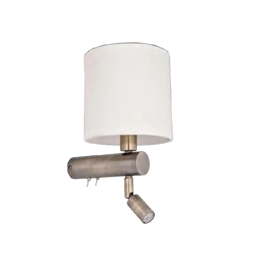 Jaquar 1 Light fabric shade wall lamp (DWL-CHR-WLRDFAB150) (DWL-CHR-WLRDFAB150)