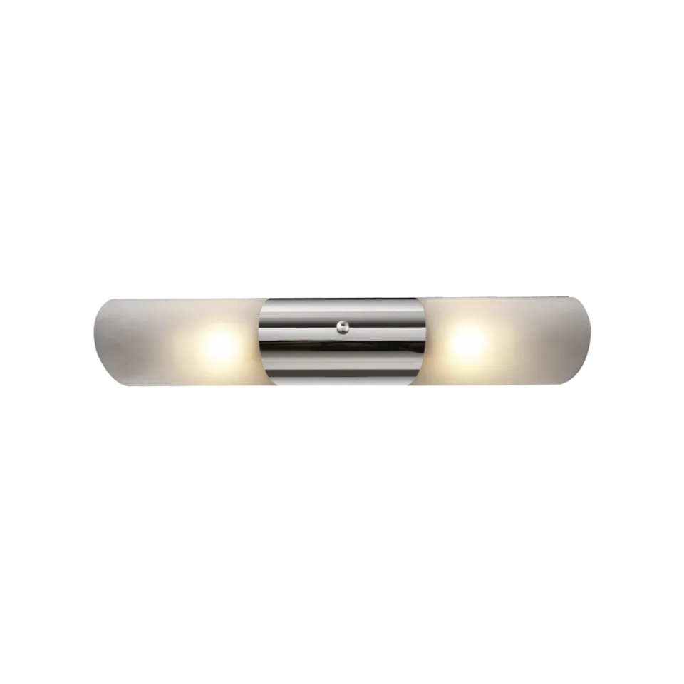Jaquar 2 LT opal glass wall lamp (DBL-CHR-MB12021262A) (DBL-CHR-MB12021262A)