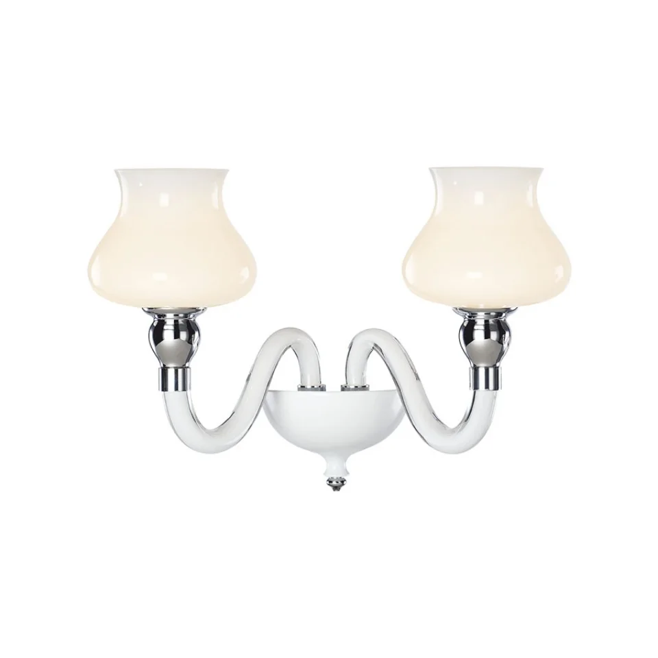 Jaquar 2 LT White Pitcher Wall Lamp (DWL-WTC-MB150300082A) (DWL-WTC-MB150300082A)