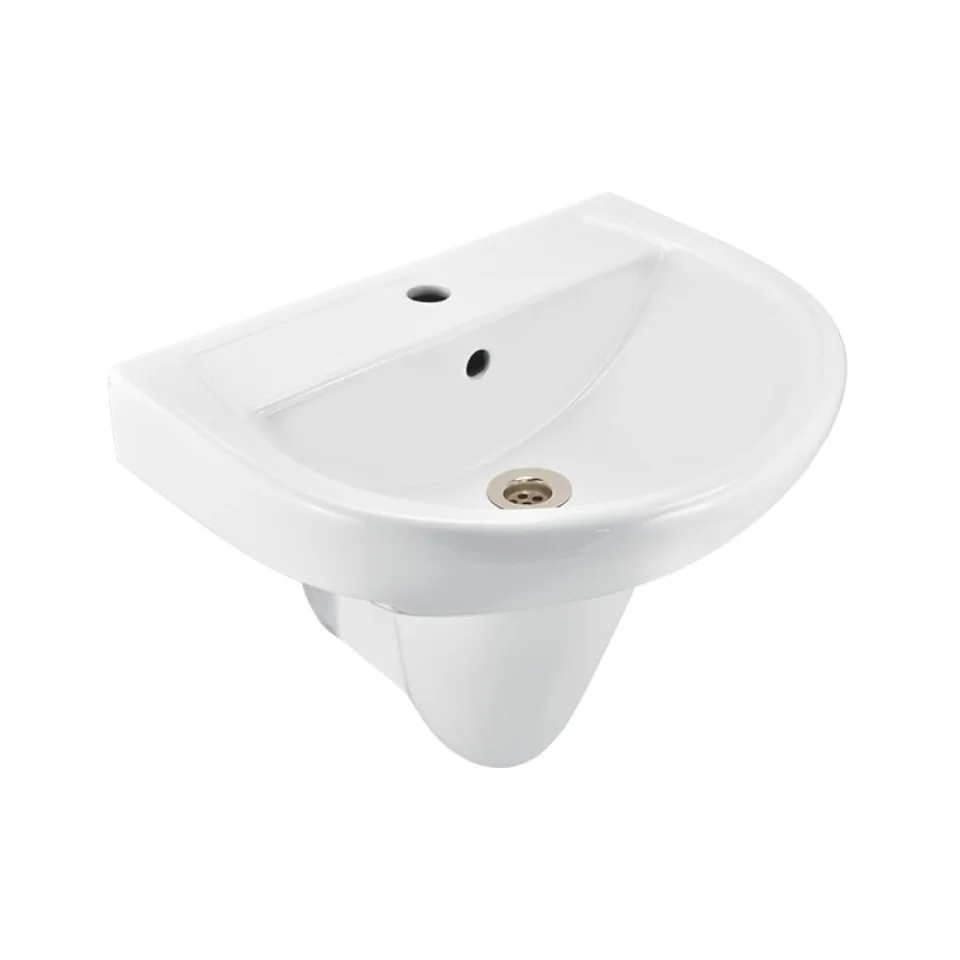 Jaquar Essco Wall Hung Basin with Half Padestal (CMS-WHT-103801)