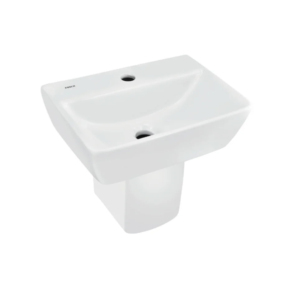 Jaquar Essco Wall Hung Basin With Half Pedestal (ECS-WHT-811)